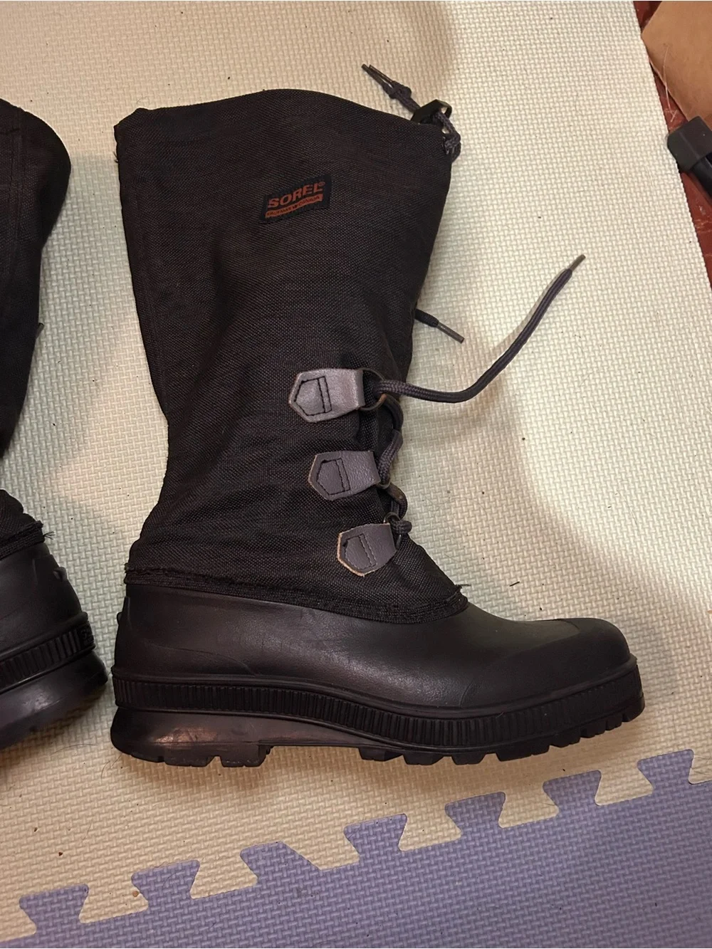 Vintage Women’s Black Sorel Kaufman Canada Lace-Up Winter Boots Size 8